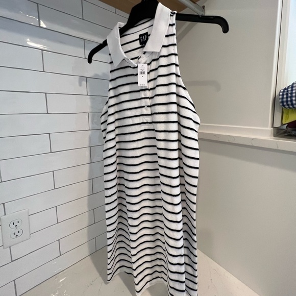 NWT. GAP. Women’s Towel Terry Halter Polo Dress. Great swim coverup. Nautical. - Picture 10 of 14